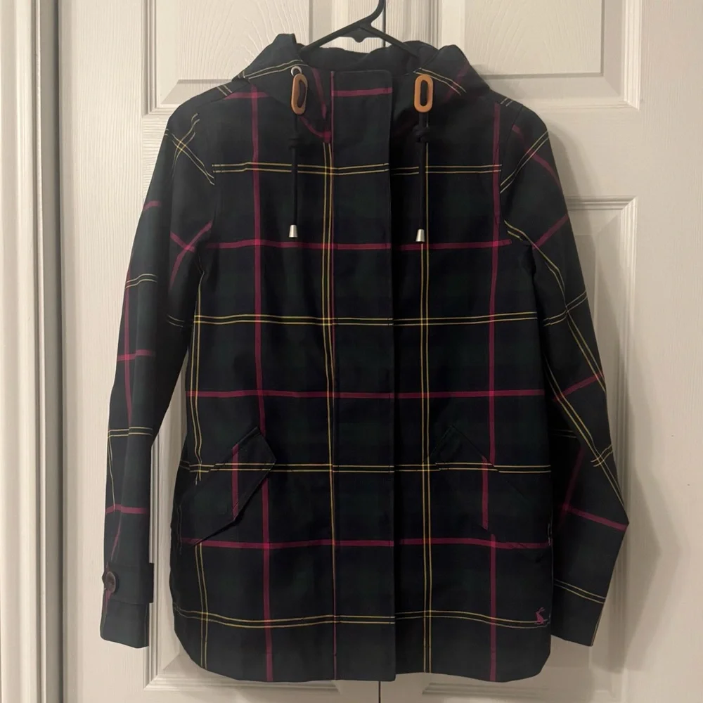 Joules Right as Rain Print Waterproof Hooded Jacket - Picture 5 of 10